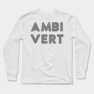 Ambivert - Black Print Long Sleeve T-Shirt